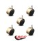 Service Caster 2.375 Inch Antique Brass Hooded Urethane Wheel Grip Ring Chair Casters, 5PK SCC-GR02S60D-NYU-WA-716X78-5 - alternate 2